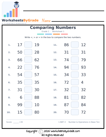 Comparing Numbers preview