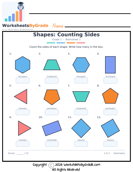Shapes: Counting Sides preview